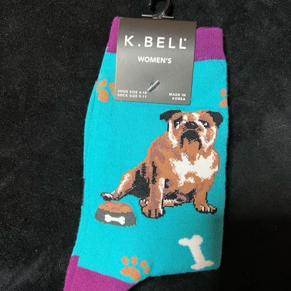 Kbell I <3 bulldog’s women’s socks